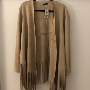 Tan boho fringe jacket